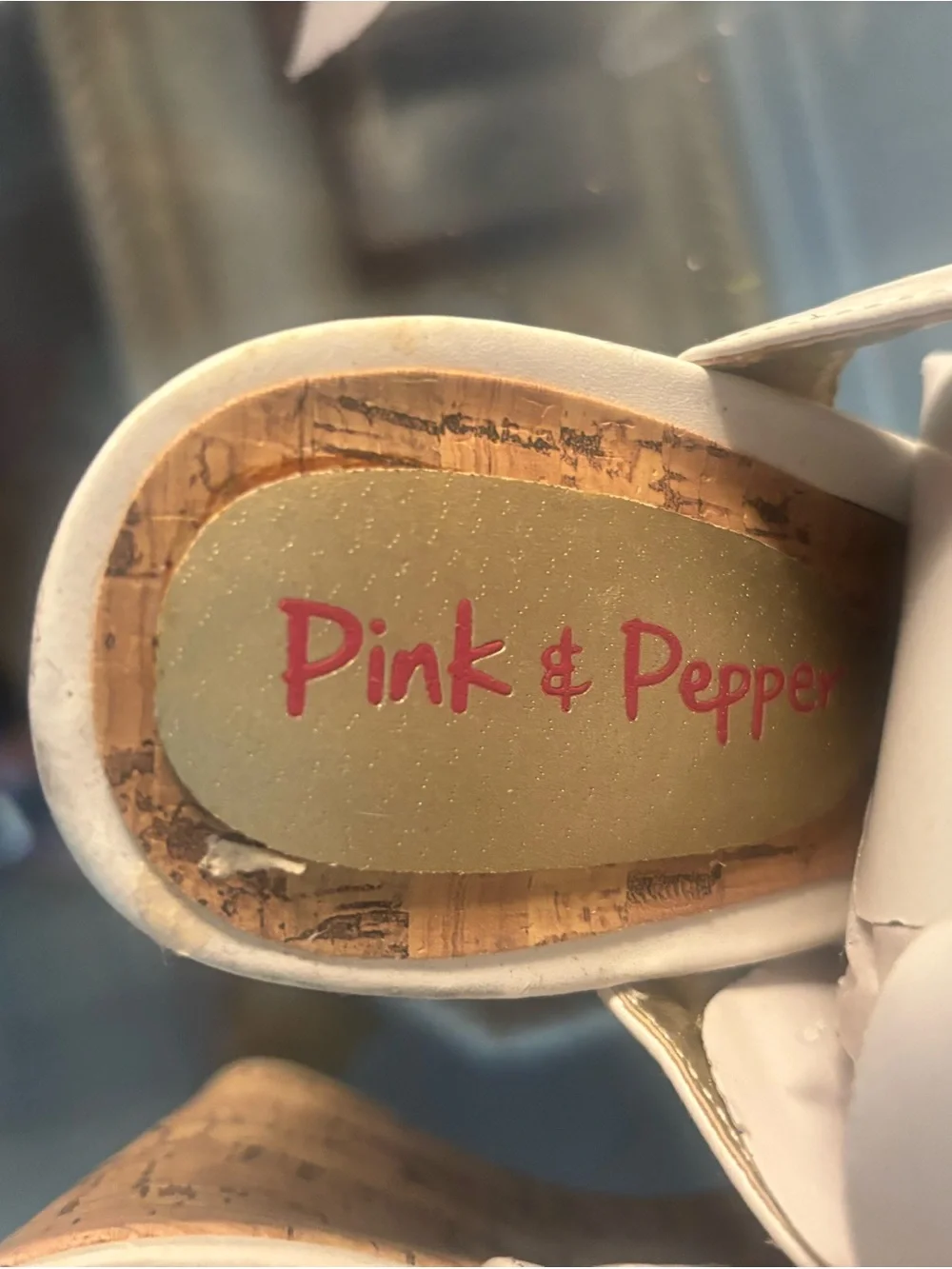 Pink & Pepper White Strappy High Ankle Heels